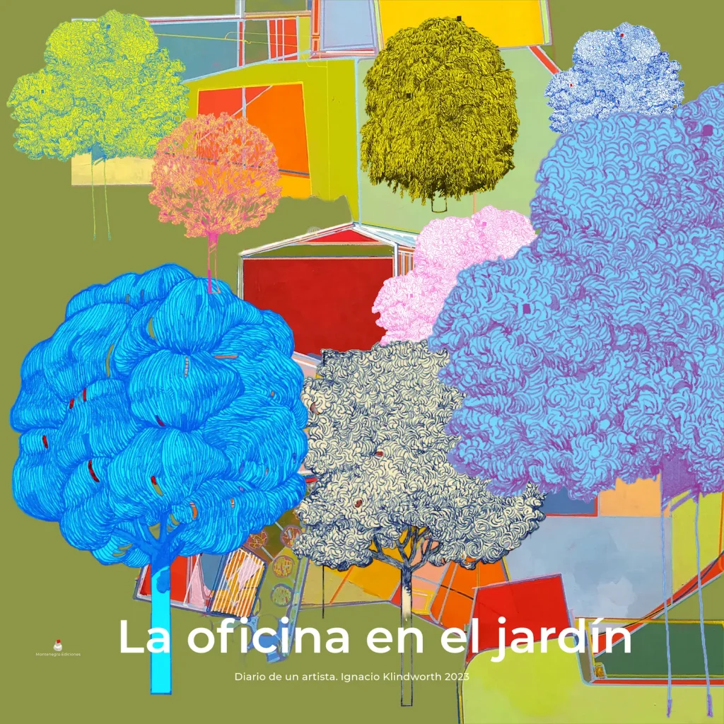 Montenegro Ediciones- Proyectos de impresión Carteles Serie OFJ/2023-3 La oficina en el jardín. 24x32cm