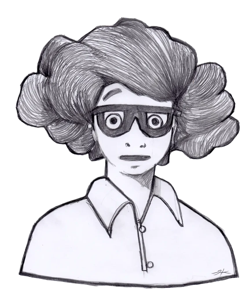 Historia de un dibujo. La protagonista Ana Bustelo-Editora en un pueblo
