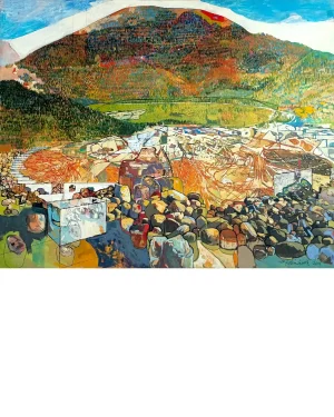 Acrílicos sobre tela. Contramarca y montaña. 142x162cm. IKlindworth 2014 Fondo blanco